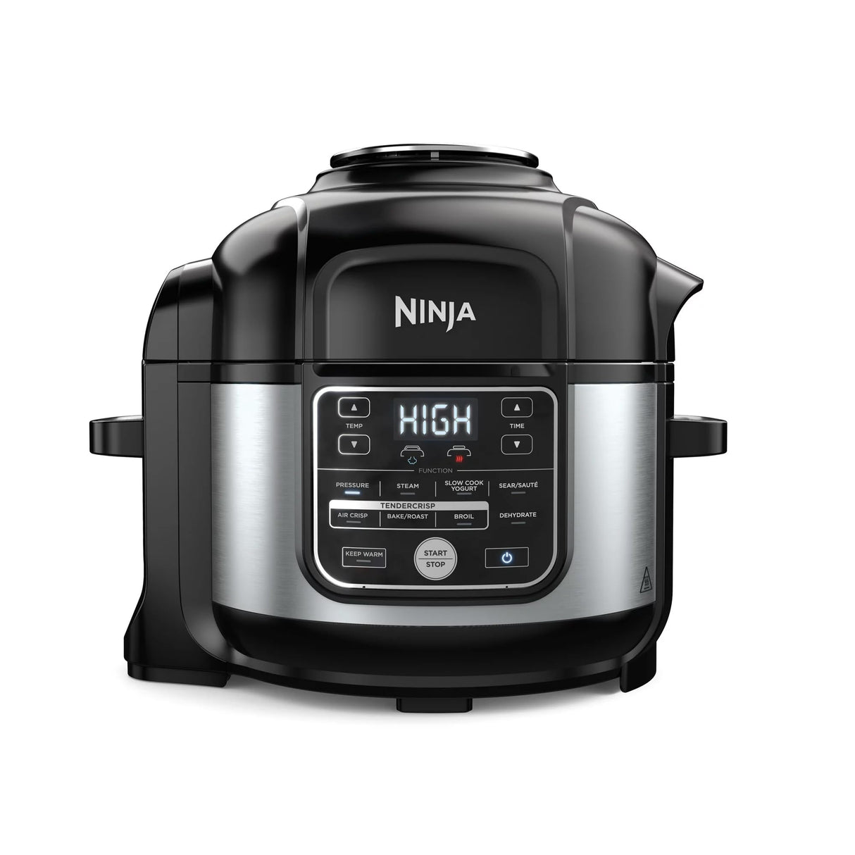 Ninja Foodi OS300 10-in-1 6.5-Quart Pro Pressure Cooker Air Fryer Multicooker, Stainless, Indoor grill’s wide temperatureCyclonic Grilling Technology 500F, Smoke Control System